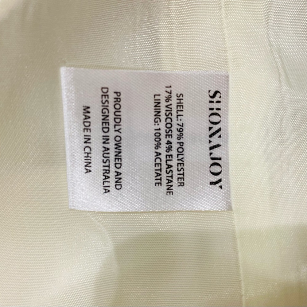 SHONA JOY Irene Collarless Oversized Blazer in Cream Sz 2 - Picture 16 of 16